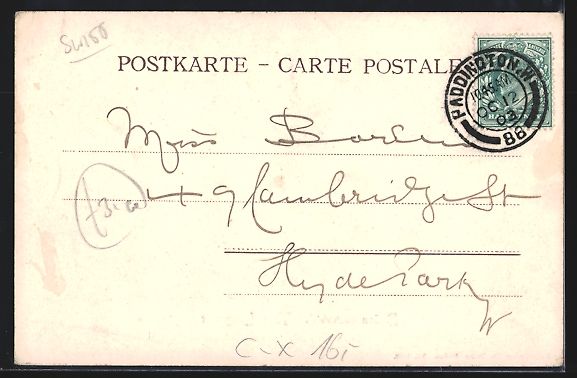 Ansichtskarten: AK Baden, Hotel Villa Langmatt, 1903 – Gebraucht aus Berlin von bartko-reher 1