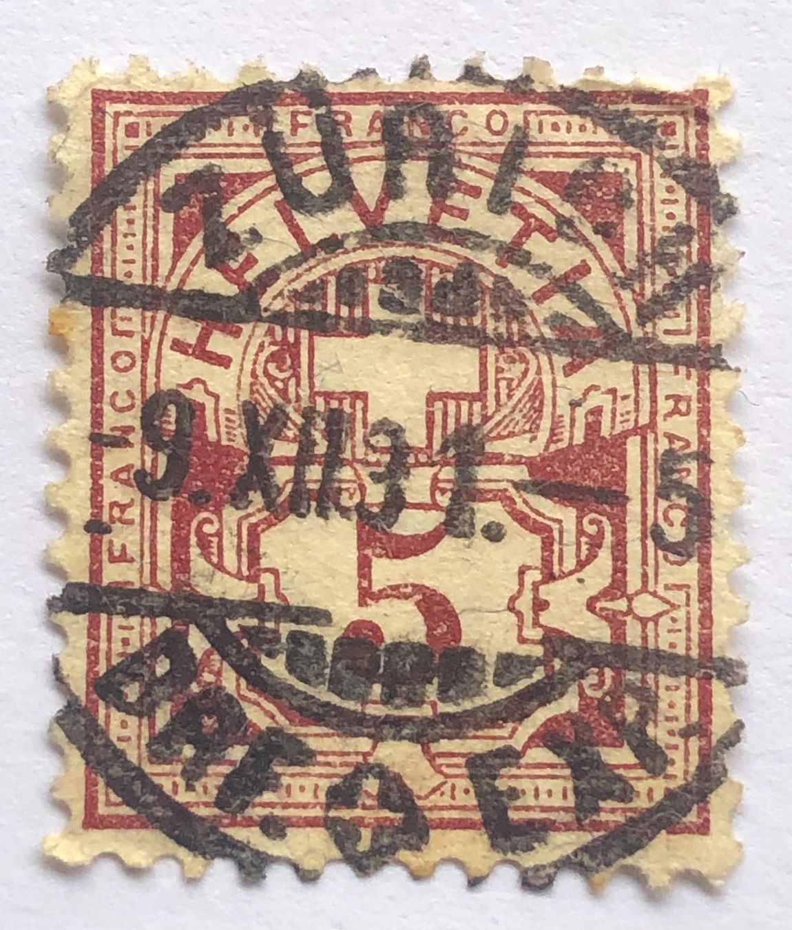 Tutti i francobolli: Ziffermuster  mit Vollstempel – Usato da Aarau venduto da Billa007