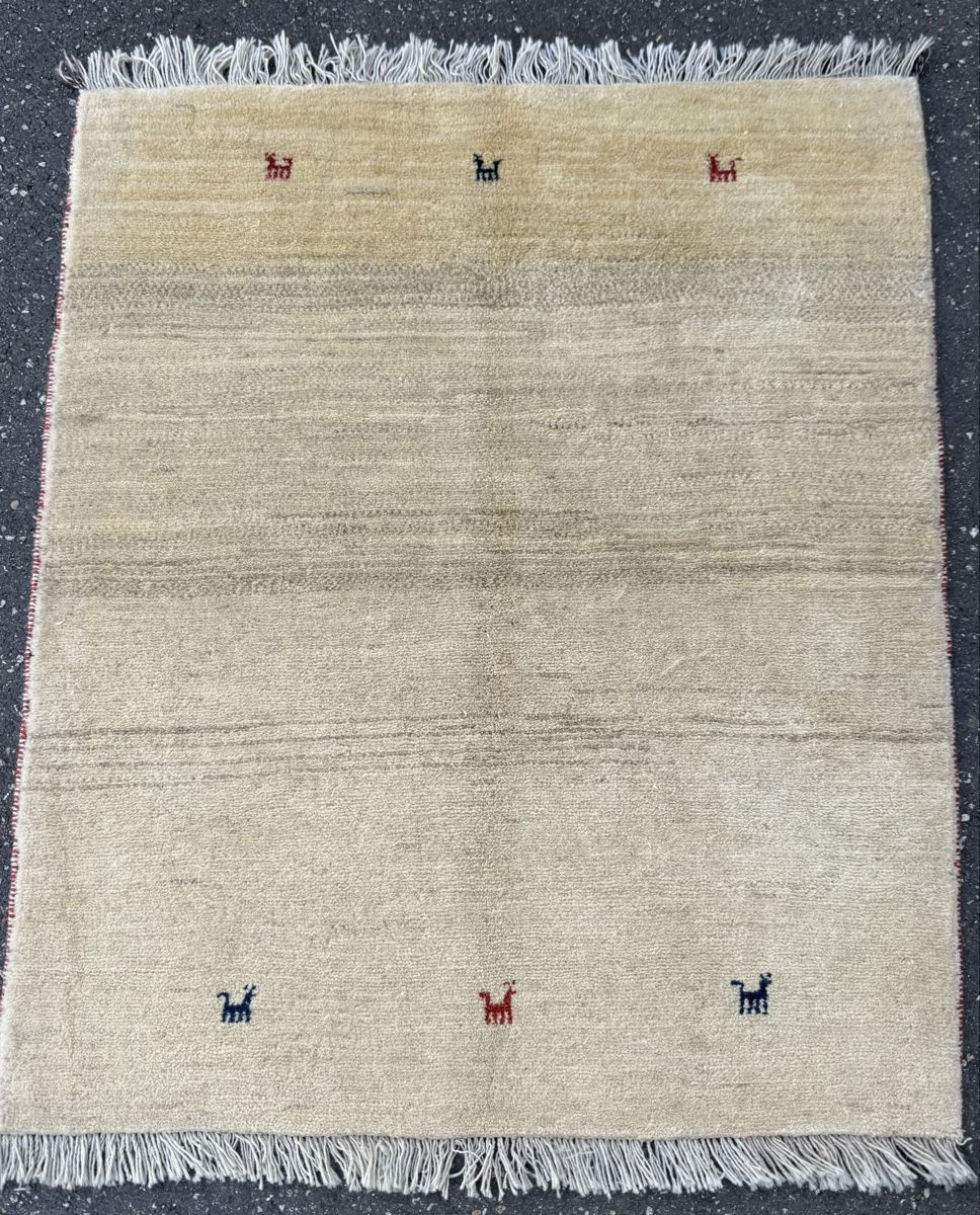 Gabbeh Teppiche: Wunderschöner Perserteppich  mit Tier-Motiven, 140x103.cm – Neu und originalverpackt aus Sempach von Star7 5