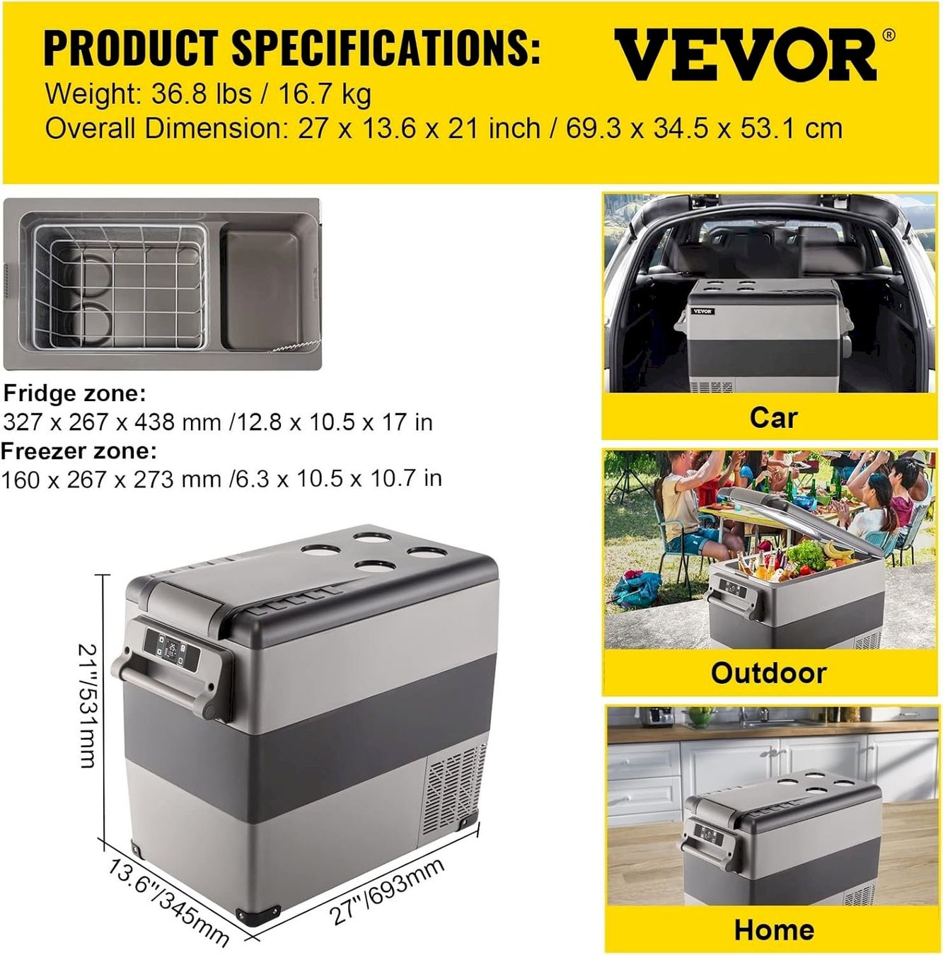 Frigoriferi & Refrigeratori: VEVOR Kompressor 55L Kühlbox – Nuovo e nell'imballaggio originale da Bottighofen venduto da zaap 6