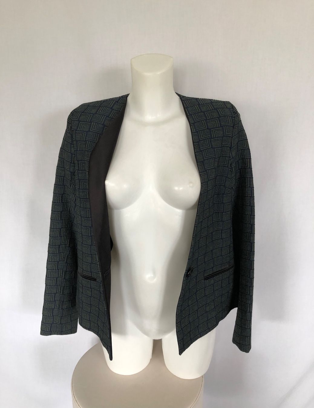 Giacche: Blazer asymétrique Cotélac vert texturé taille 0 / 34 – Nuovo e nell'imballaggio originale da Coppet venduto da Vanessamode 1