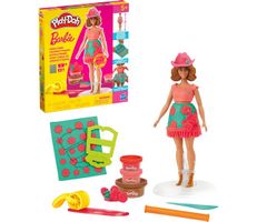 Play-Doh Barbie Blüten und Fransen, Puppe, 2 Dosen Knete