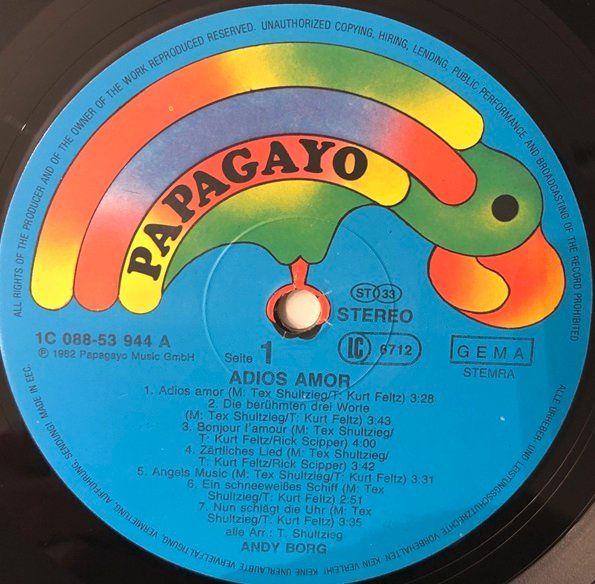 Schallplatten: Andy Borg – Adios Amor (LP) – Gebraucht aus Grüningen von azulmarron 2