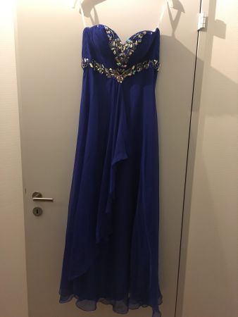 blaues Abendkleid, Grösse 4 (Grösse 38)