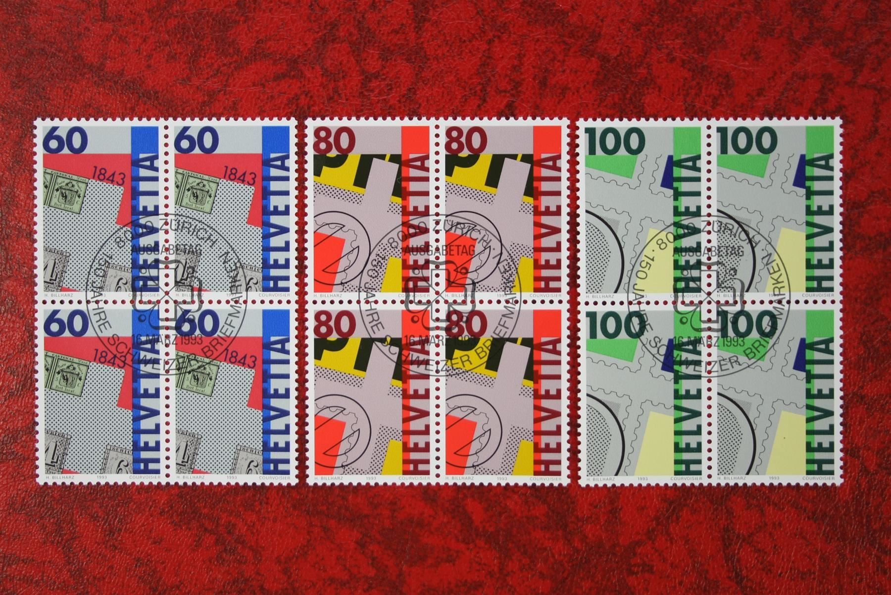 Tous les timbres: 1993:842-844  Et. mit Gummi – Neuf (Voir description) à Deitingen par Lglobi