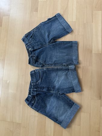 2x Kinder Jeans Shorts C&A Gr 128 Sommer Hosen Kurz Grösse 1
