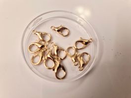 Karabinerverschluss 10 stück 12mm gold (nr2)