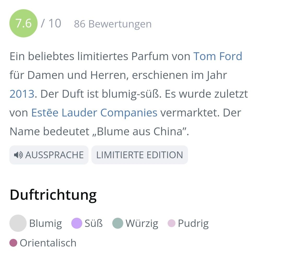 Tom Ford Parfum & Eau de Toilette: 2 ml FLEUR DE CHINE TOM FORD ABFÜLLUNG – Neu (gemäss Beschreibung) aus St. Gallen von CaliSunshine 3