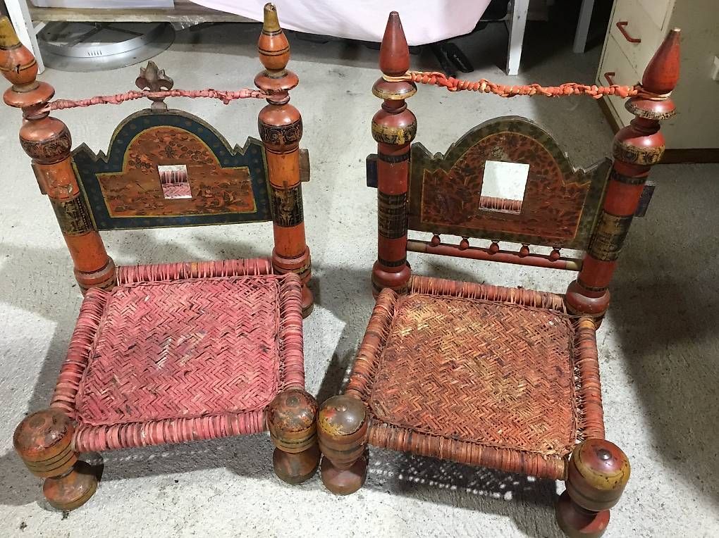 Sedie: Lot de 2 chaises Afghanes antiques – Usato da LA RIPPE venduto da agnesghilardimelly