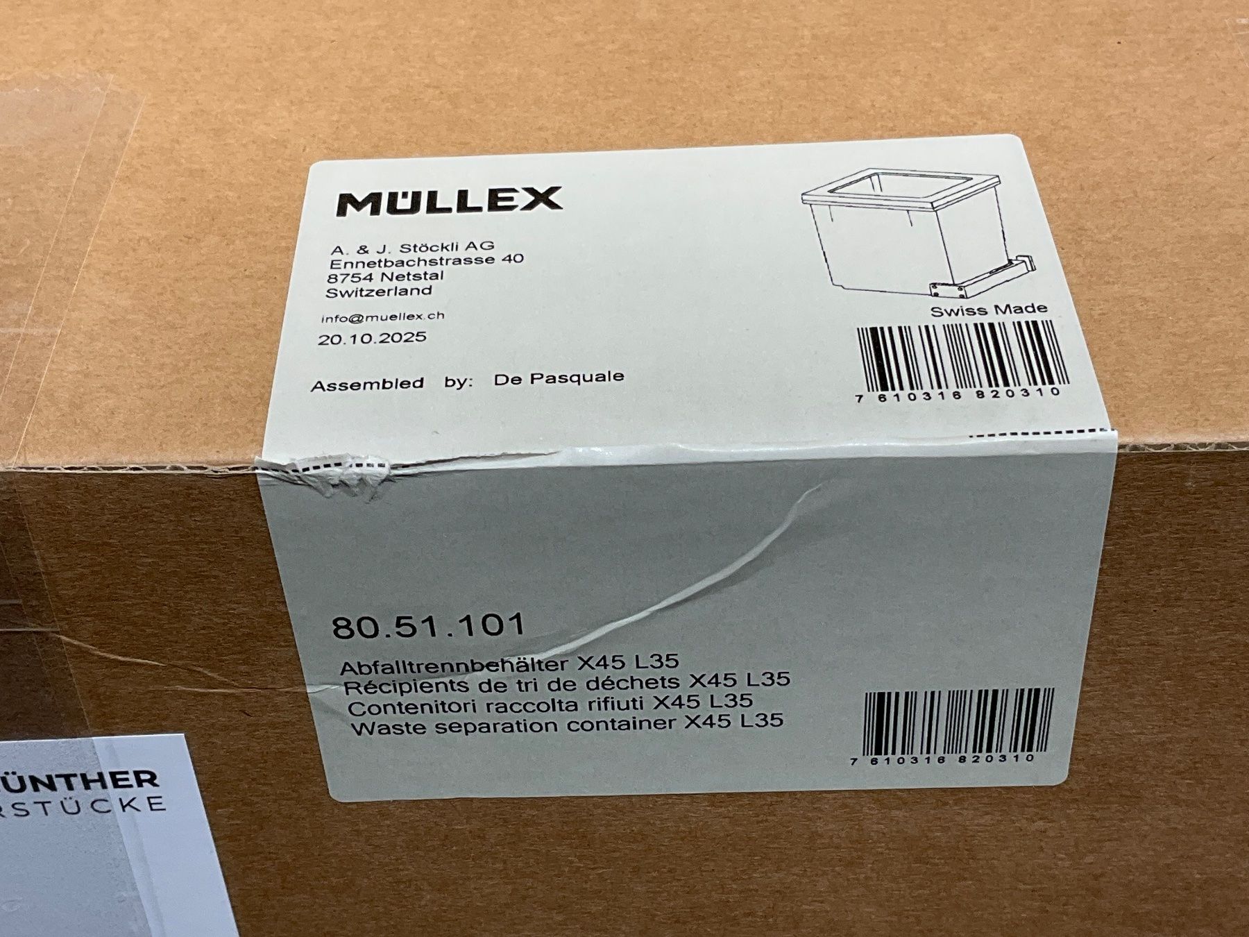 Müllex Abfalleimer: 073 Müllex Abfallsystem X45 L35 – Neu und originalverpackt aus Derendingen von Meisterstuecke 3