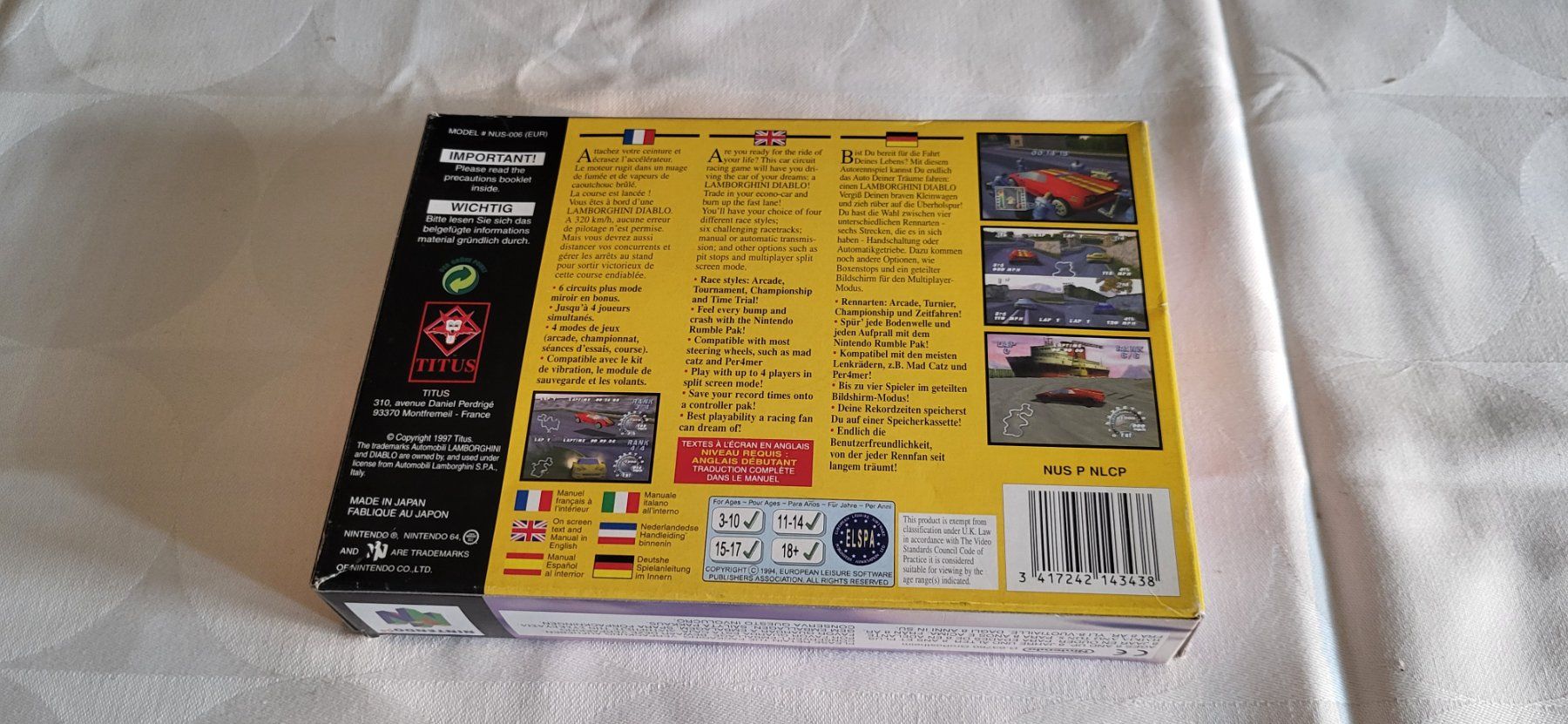 Giochi: Lamborghini Automobili OVP Nintendo 64 – Usato da Gretzenbach venduto da Uli1980 5