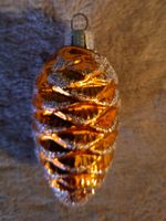 Alter, schöner, Vintage Christbaumschmuck,Tannenzapfen, Glas