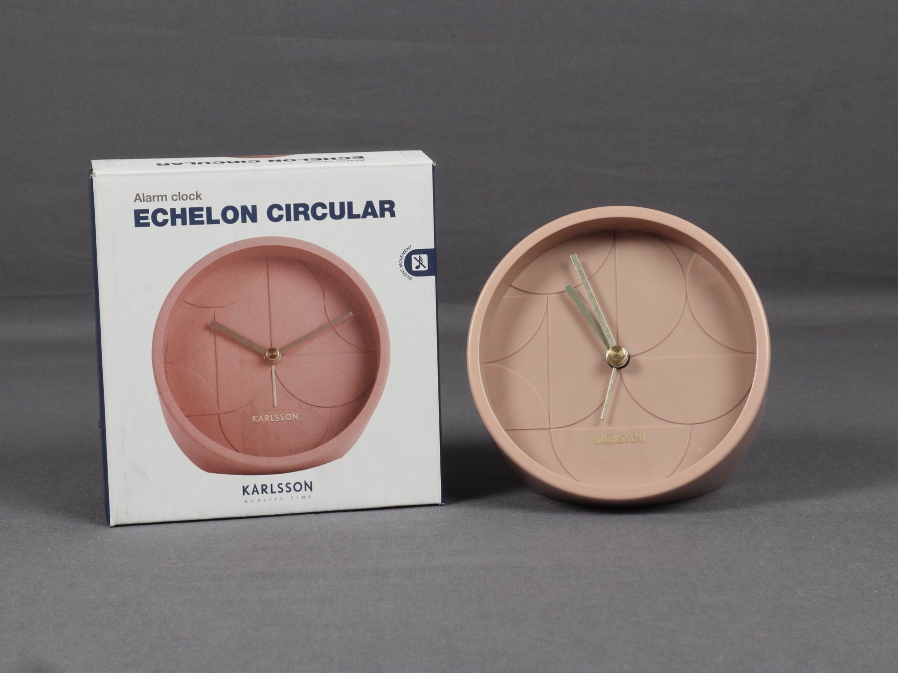 Wecker: KARLSSON Echelon Circular Alarm Clock Pink – Neu (gemäss Beschreibung) aus Steinen von Restwert_Steinen