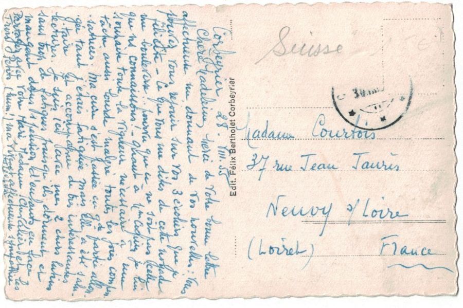 Cartoline postali: Aux Agites, circulée 1955 – Usato da Frauenfeld venduto da POML 1