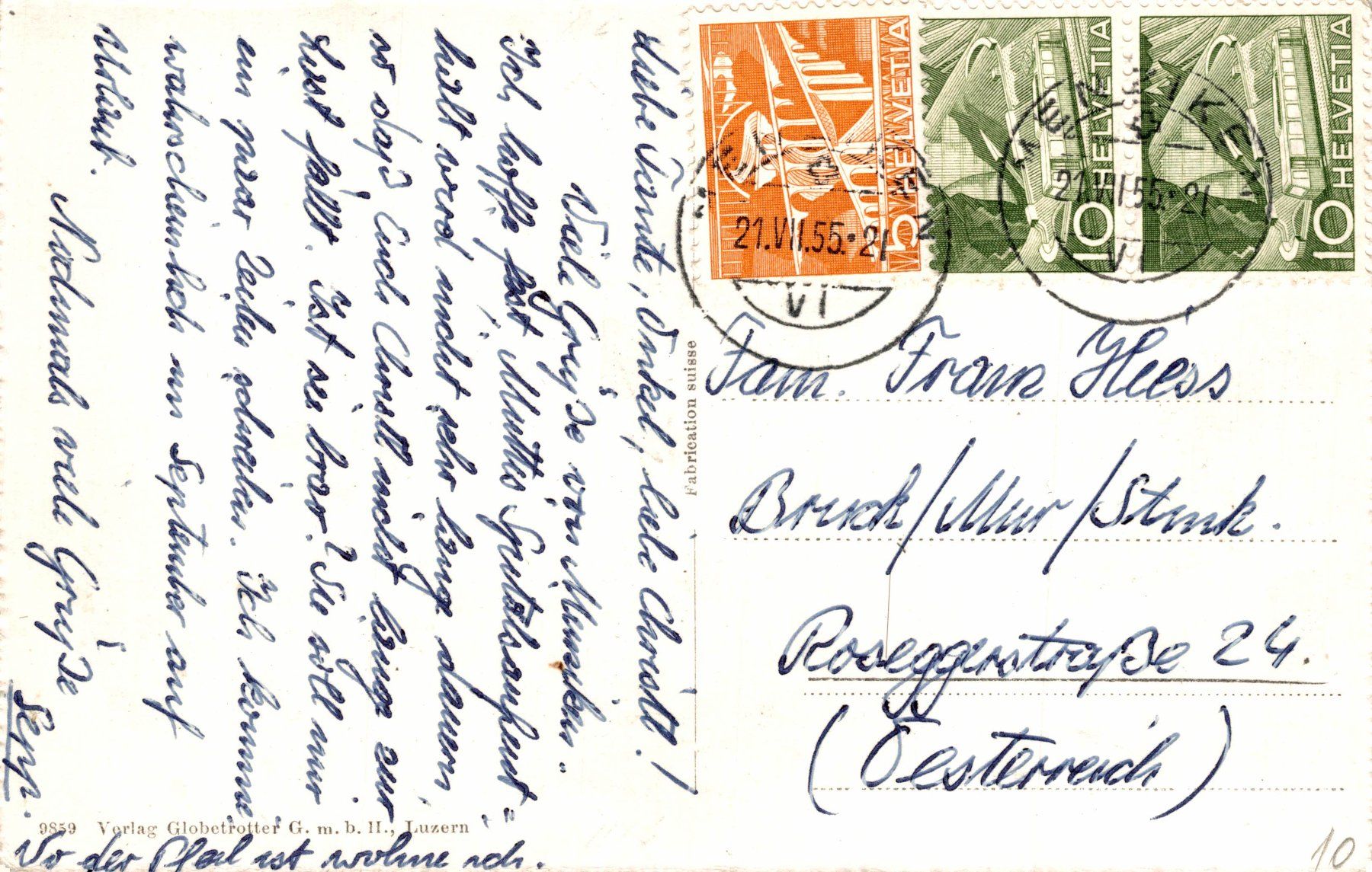 Cartoline postali: Reinach – Usato da Bronschhofen venduto da Astore 1
