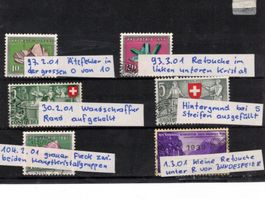 Abarten PRO PATRIA Schweiz Briefmarken