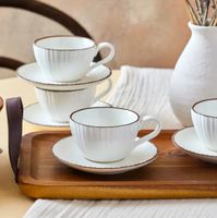 Rhine Kaffeetassen Set für 4 Personen, 8-teilig