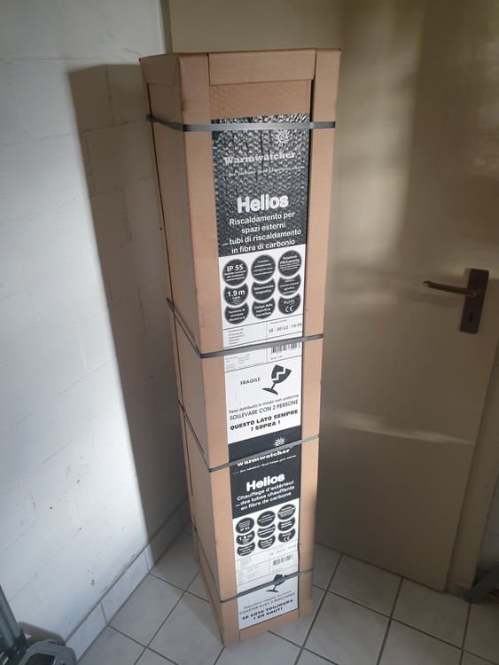 Mi-Heat Outdoor Infrarot Tischheizstrahler Rom – 1200 W, 360° Wärmestrahlung, IP45, 28 Cm Durchmesser