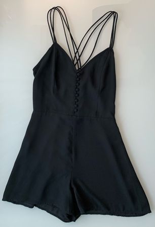Schwarzer Jumpsuit mit Trägern, Grösse S, Top!