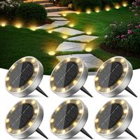 Solar Bodenleuchten LED Gartenleuchten IP65 6er Set