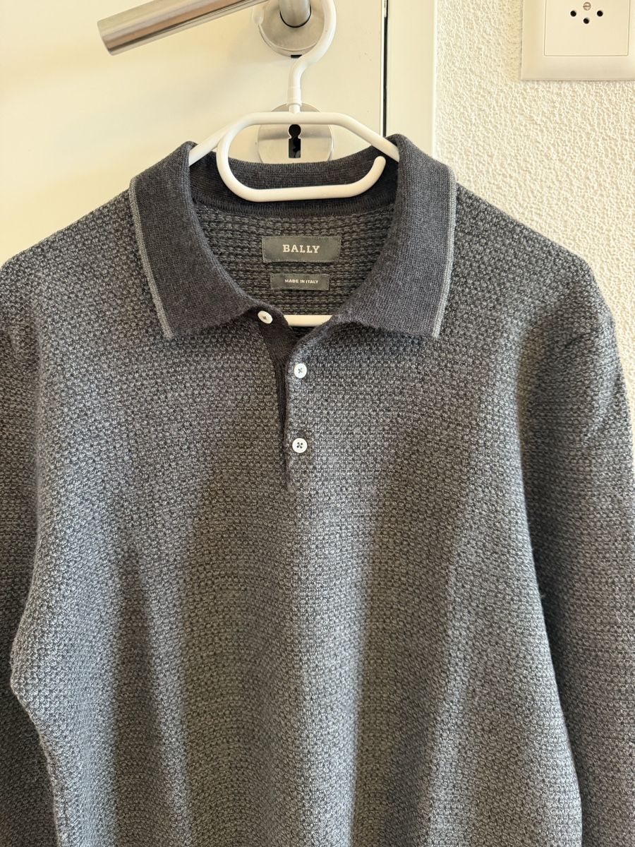 Bally Pullover & Sweatshirts: Bally Wool Cashmere Polo Shirt, Men's Size Medium – Gebraucht aus Zug von pav_q5f7 1