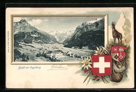 Engelberg, Ortspartie im Gebirge, Wappen