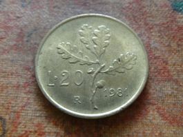ITALIE  20  Lire  1981