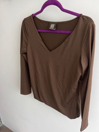 Madeleine Shirt, Langarm, Braun, Gr. 40