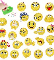 Diamant Painting Stickers für Kinder 24 st. Emojis