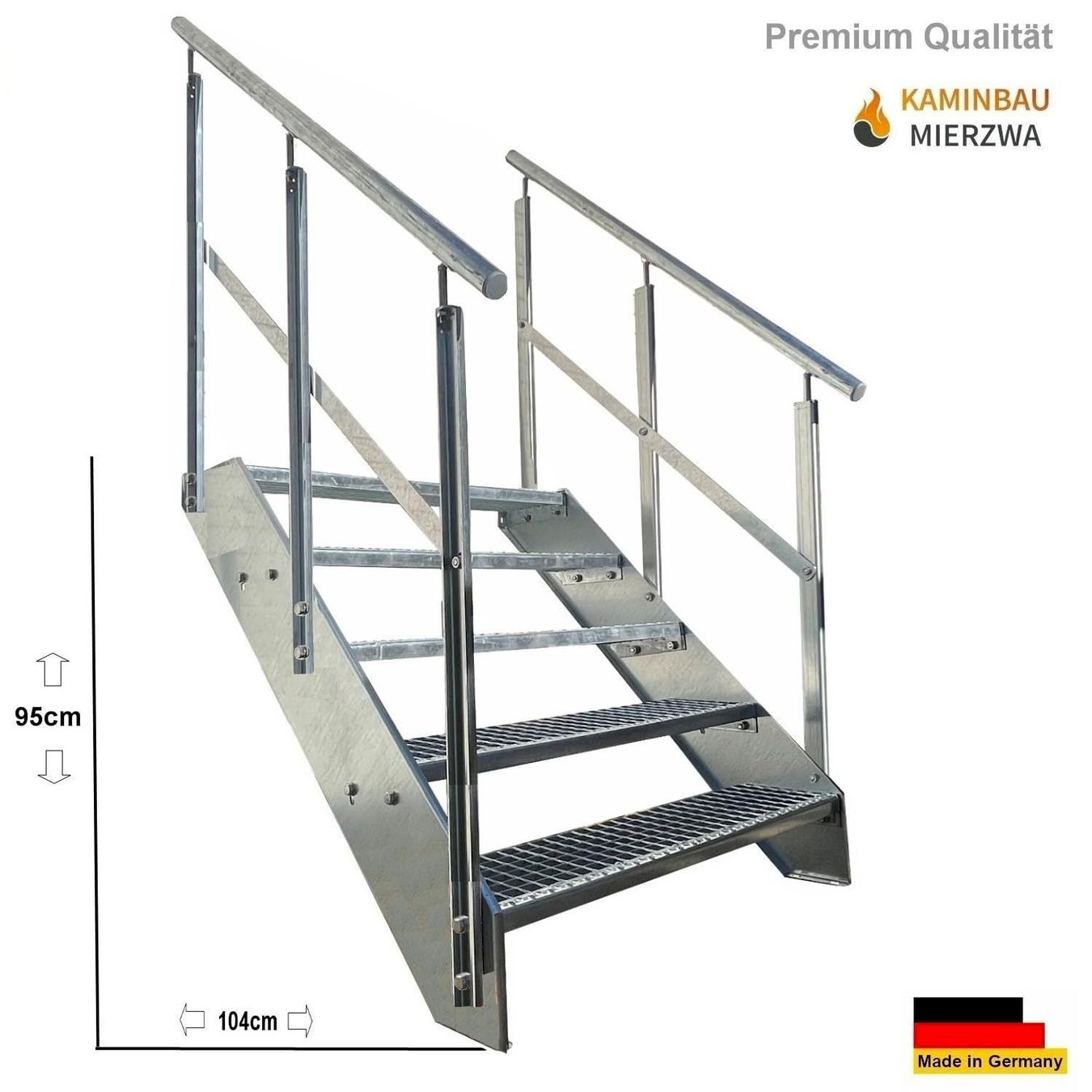 Sonstiges: Stahltreppe 5 Stufen+Geländer 100x95cm – Neu und originalverpackt aus Bottighofen von zaap 1