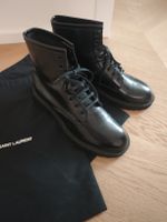 SAINT LAURENT Men Leder Boots Schnürstiefletten