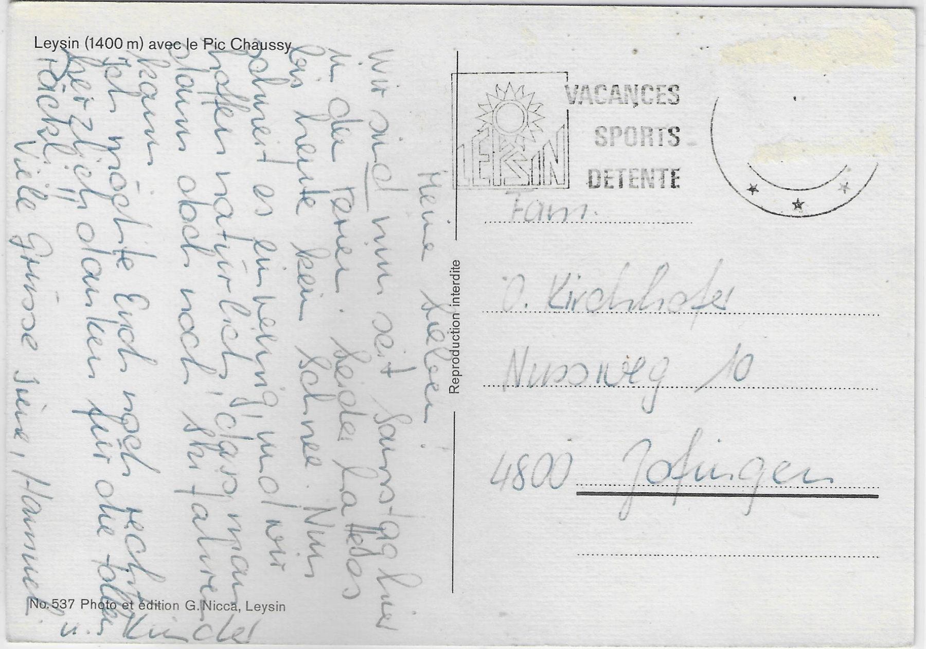 Cartoline postali: Leysin - Bahn im Winter en hiver – Usato da Ettingen venduto da Kartenplanet 1