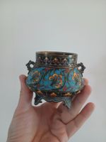 paire de pots bronze et cloisonné