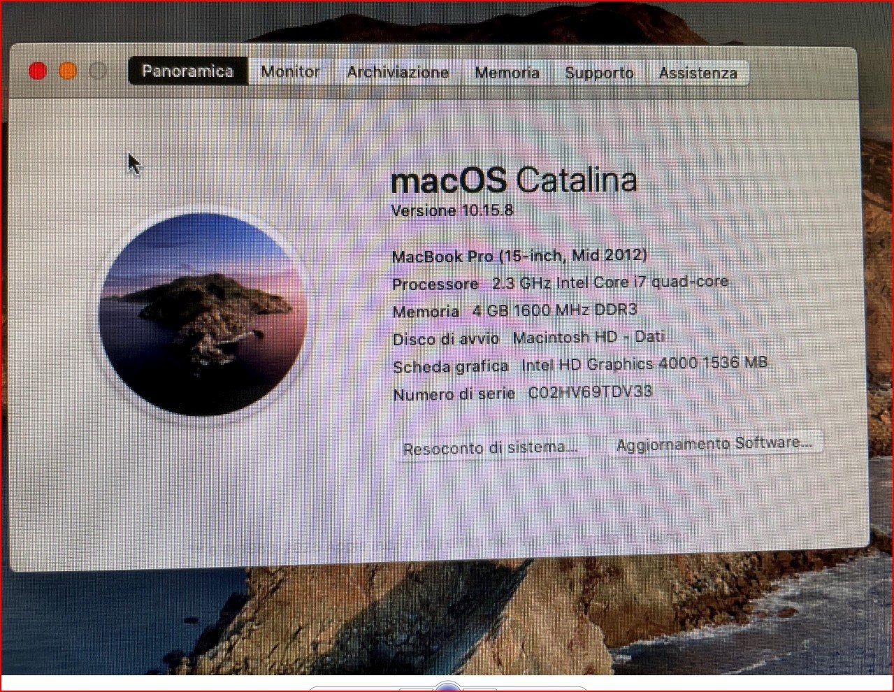 Apple Notebook: MAC BOOK PRO 2012 – Usato da Banco venduto da lorenzetti 1