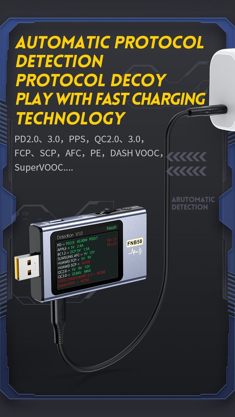 Misurare: FNB58 USB Tester - Multimeter Voltmeter Ammeter Bluetooth – Nuovo e nell'imballaggio originale da Romanshorn venduto da pfimex 1