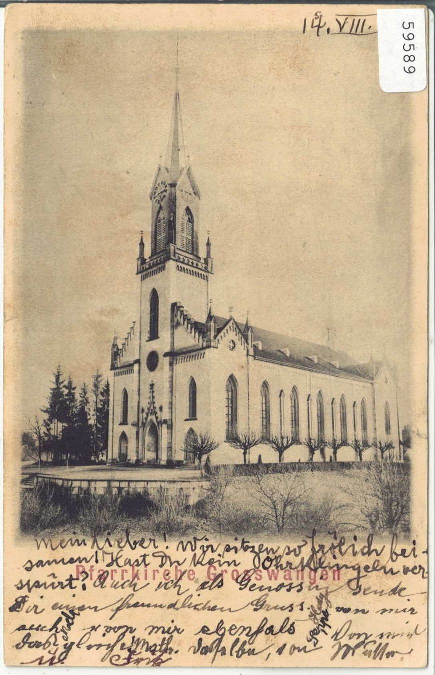 Cartes postales: Pfarrkirche Grosswangen – Défectueux à Ettingen par Kartenplanet