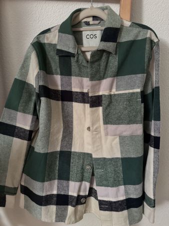 COS Overshirt Green/Beige S