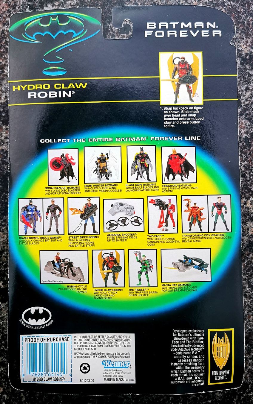Statuette: Robin Hydro Claw 1995 Action Figur Batman Forever Vintage – Nuovo e nell'imballaggio originale da Rorschach venduto da Actionvintage789 1