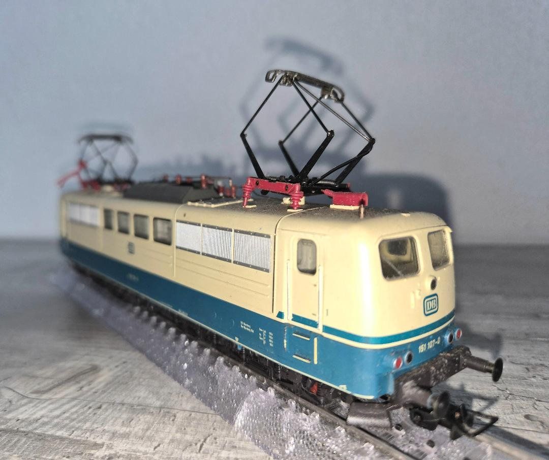 Fleischmann Modellini di ferrovie: Fleischmann E-Lok 4381 DB BR 151, top – Usato da Dielsdorf venduto da Haesi0 6