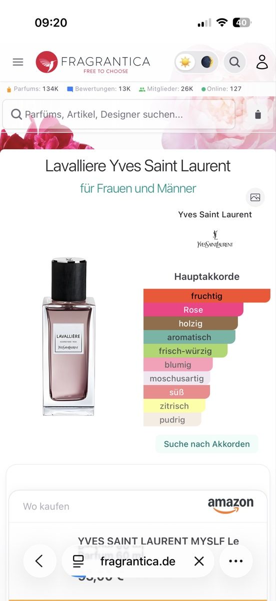 Saint Laurent Profumi & Eau de Toilette: Lavalliere Eau de Parfum Yves Saint Laurent, 2 ml – Usato da Sursee venduto da nst_czk2 2