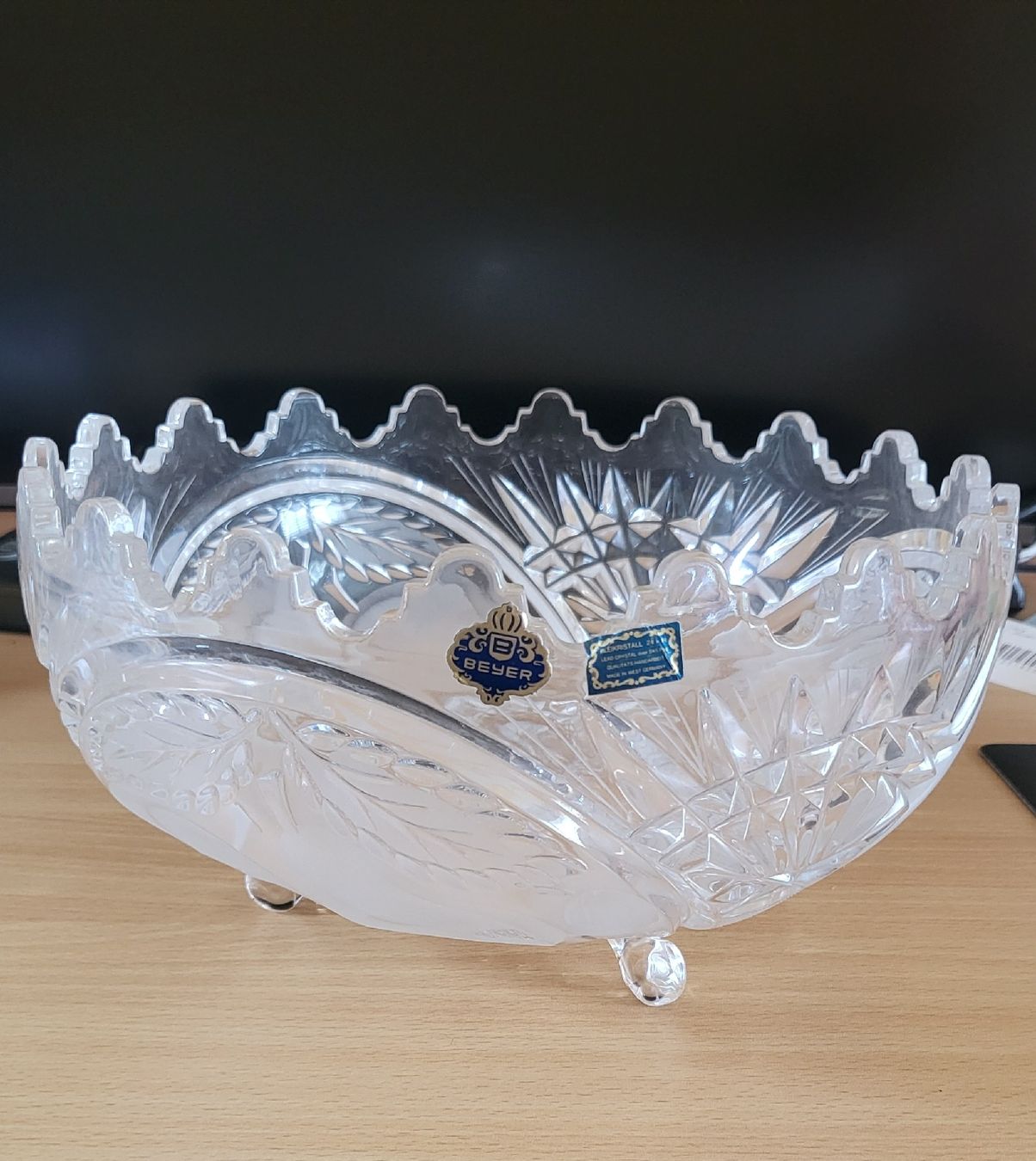 Schalen: Glasschale Kristall 24% Pb – Gebraucht aus Sursee von Materialverwalterin