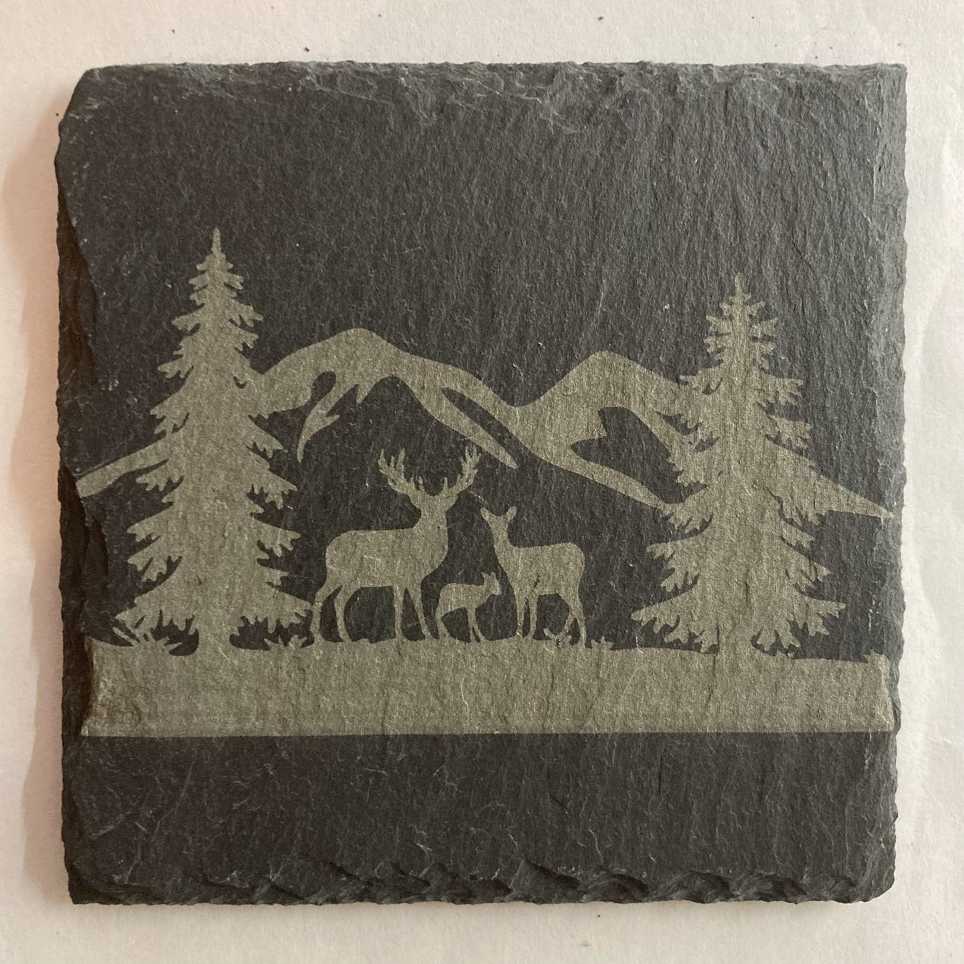 Sottobicchieri: Schieferuntersetzer mit Gravur – Nuovo e nell'imballaggio originale da Trimmis venduto da Laserart_FN