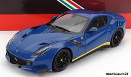 Ferrari F-12 TDF 2015 Azzuro Dino Blue Yellow / BBR 1:18