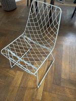 Drahtstuhl weiss Gitterdesign Metall guter Zustand