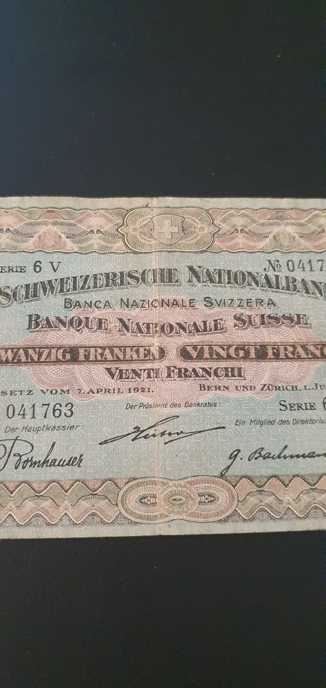 Banconote: 20 Franken Note Typ Vreneli (1922) – Usato da Baden venduto da chris94 4
