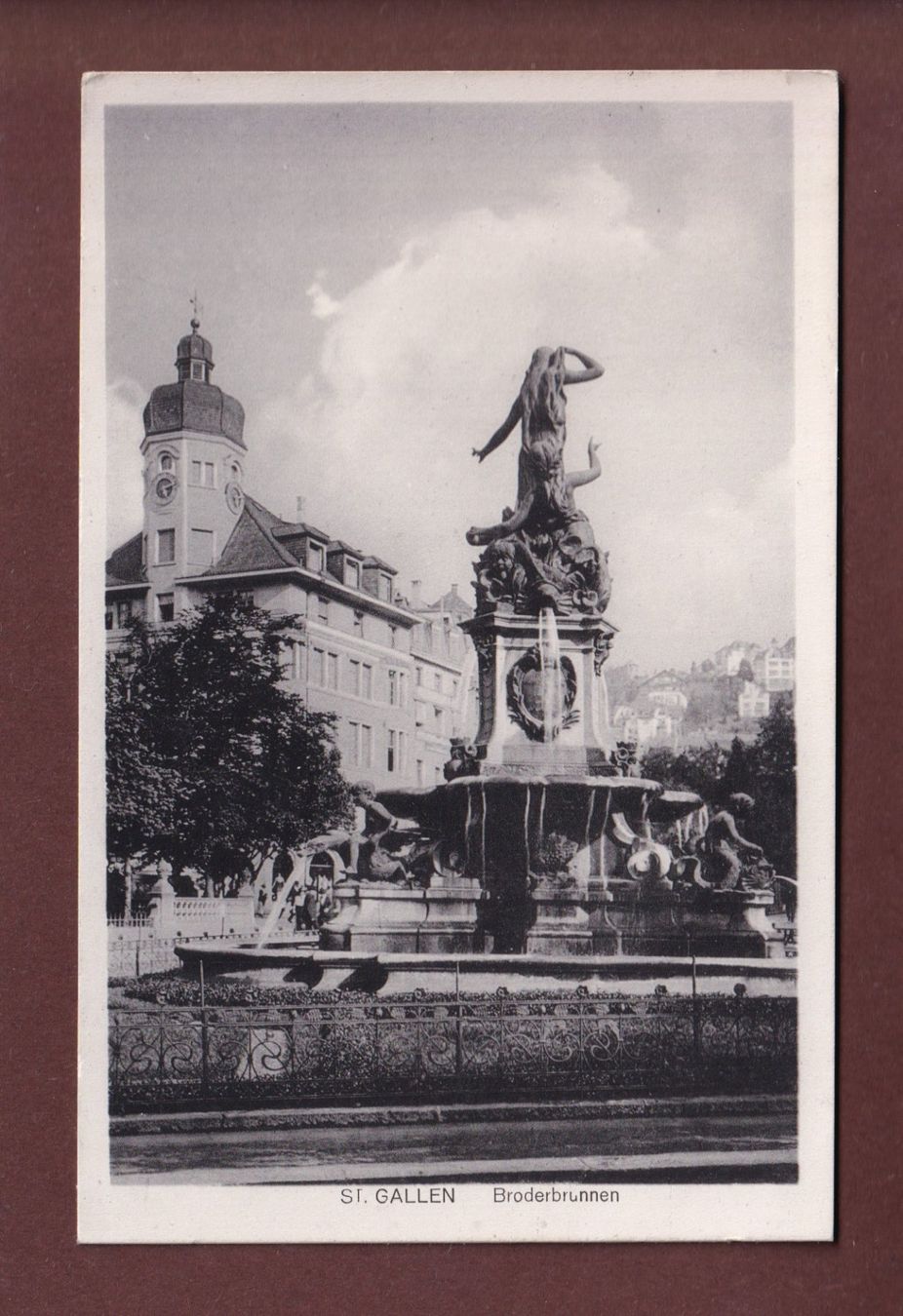 Ansichtskarten: ST. GALLEN - Broderbrunnen – Gebraucht aus Pully von nicecards-shop