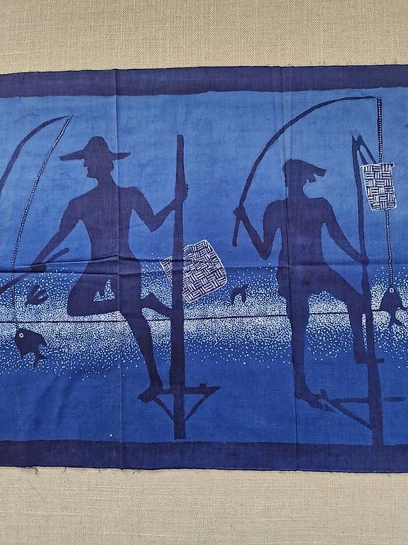 Cartoline postali: Batik - Pêcheurs (artisanal) – Usato da Lausanne venduto da fclaus-2009 1