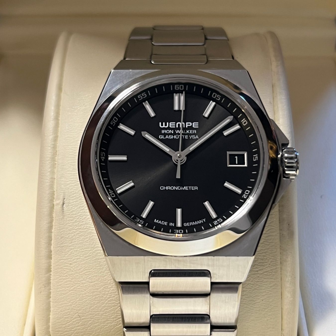 Orologi: Wempe Iron Walker Automatic Chronometer Full Set WI100002 – Usato da Carouge GE venduto da Watchaser