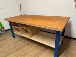 Werkbank massiv Multiplexplatte 200x100 cm neuwertig