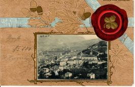 Chur mit UPU Frankatur 1900 - Rasierklingenstempel